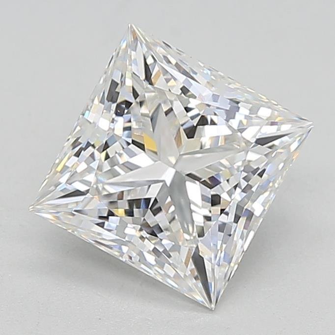 2.10ct F VVS2 Rare Carat Ideal Cut Princess Lab Grown Diamond