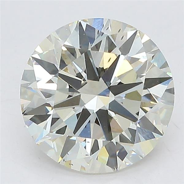 2.76ct J SI1 Excellent Cut Round Lab Grown Diamond