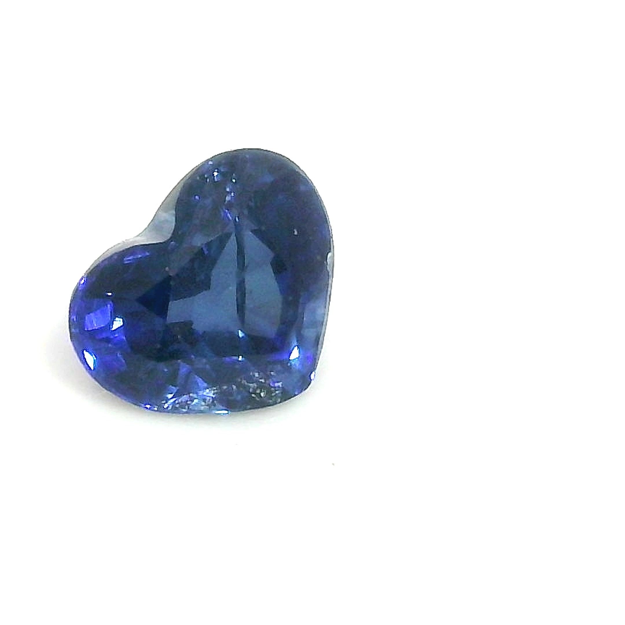 0.47 Carat Vivid Blue Heart Sapphire