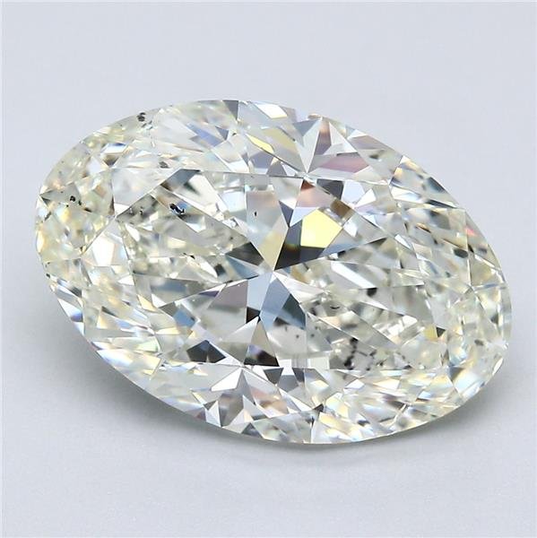 5.02ct J SI1 Rare Carat Ideal Cut Oval Diamond