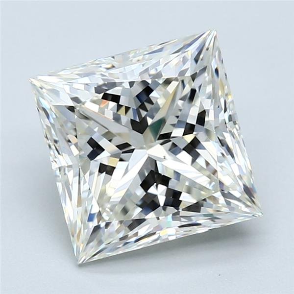 3.52ct J VS1 Rare Carat Ideal Cut Princess Diamond