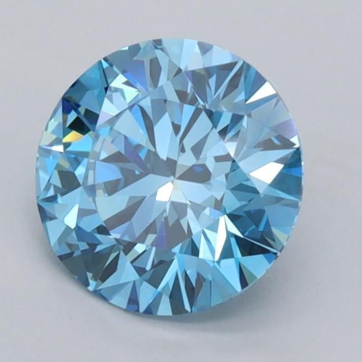 1.41 Ct. Fancy Vivid Blue Round Lab Diamond