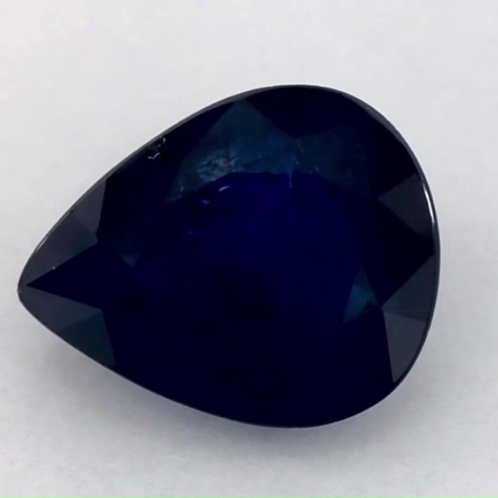 3.83 Carat Blue Pear Sapphire