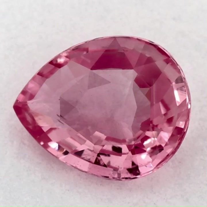 1.07 Carat Pink Pear Sapphire