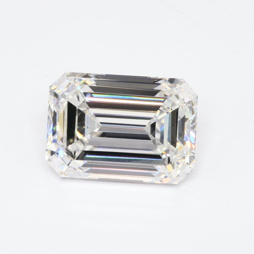 6.03ct E VVS2 Excellent Cut Emerald Lab Grown Diamond