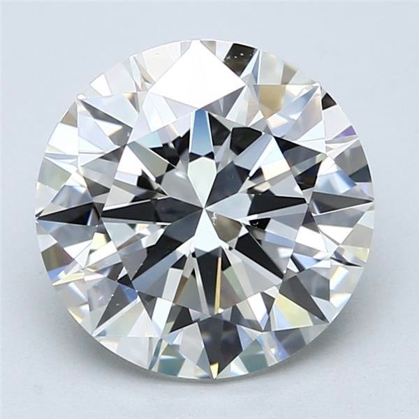 4.01ct H VS2 Rare Carat Ideal Cut Round Diamond