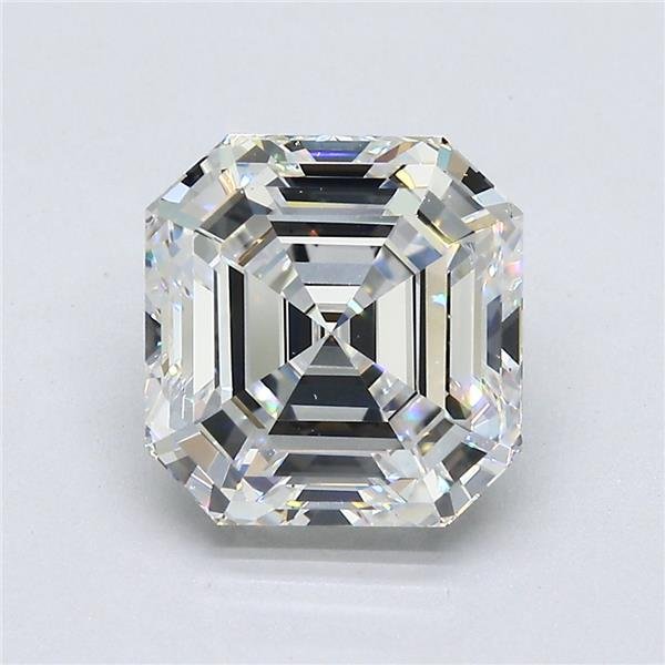 3.08ct D VS2 Rare Carat Ideal Cut Asscher Diamond