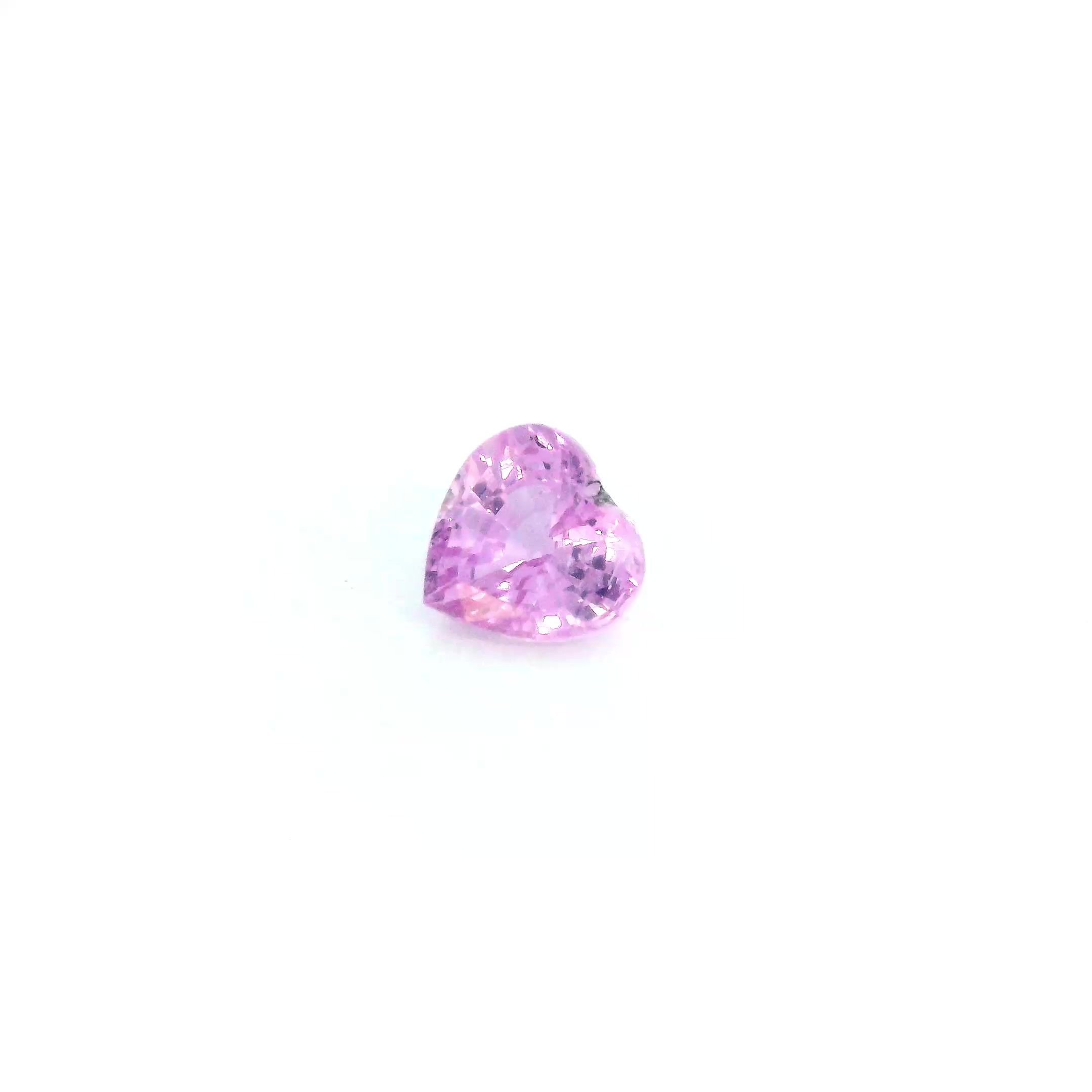 0.71 Carat Pink Heart Sapphire