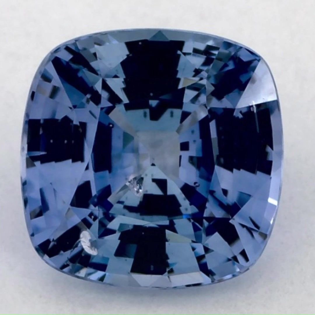2.87 Carat Blue Cushion Sapphire