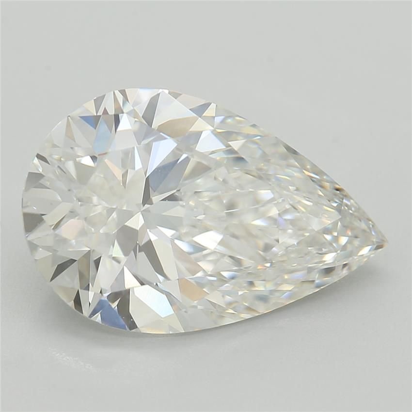 3.08ct F VS1 Rare Carat Ideal Cut Pear Lab Grown Diamond