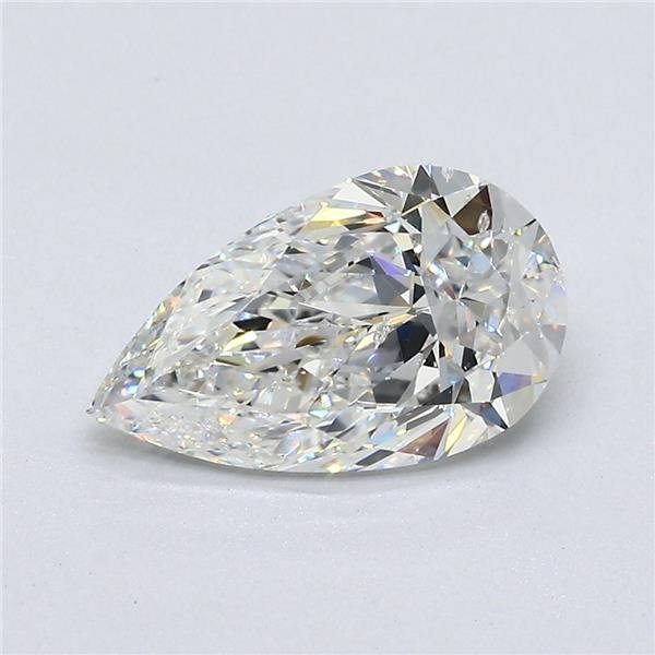 1.71ct F SI2 Rare Carat Ideal Cut Pear Diamond