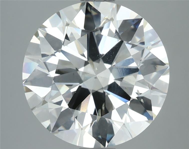 5.05ct J SI2 Rare Carat Ideal Cut Round Diamond