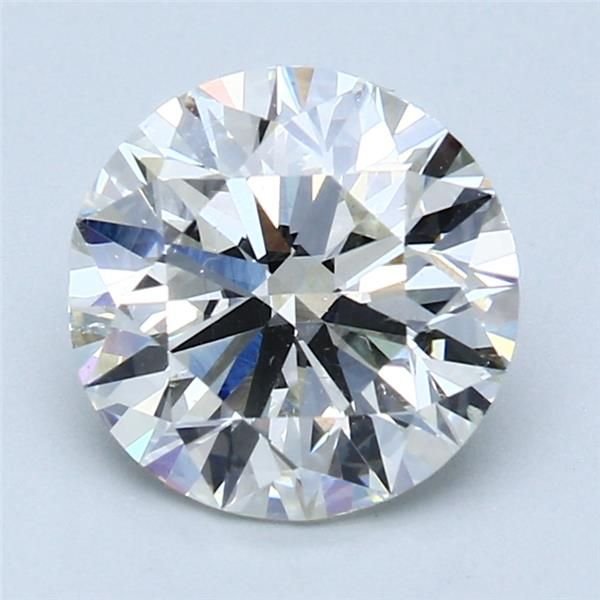 2.51ct J SI2 Rare Carat Ideal Cut Round Diamond