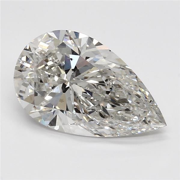 3.31ct H SI1 Rare Carat Ideal Cut Pear Lab Grown Diamond