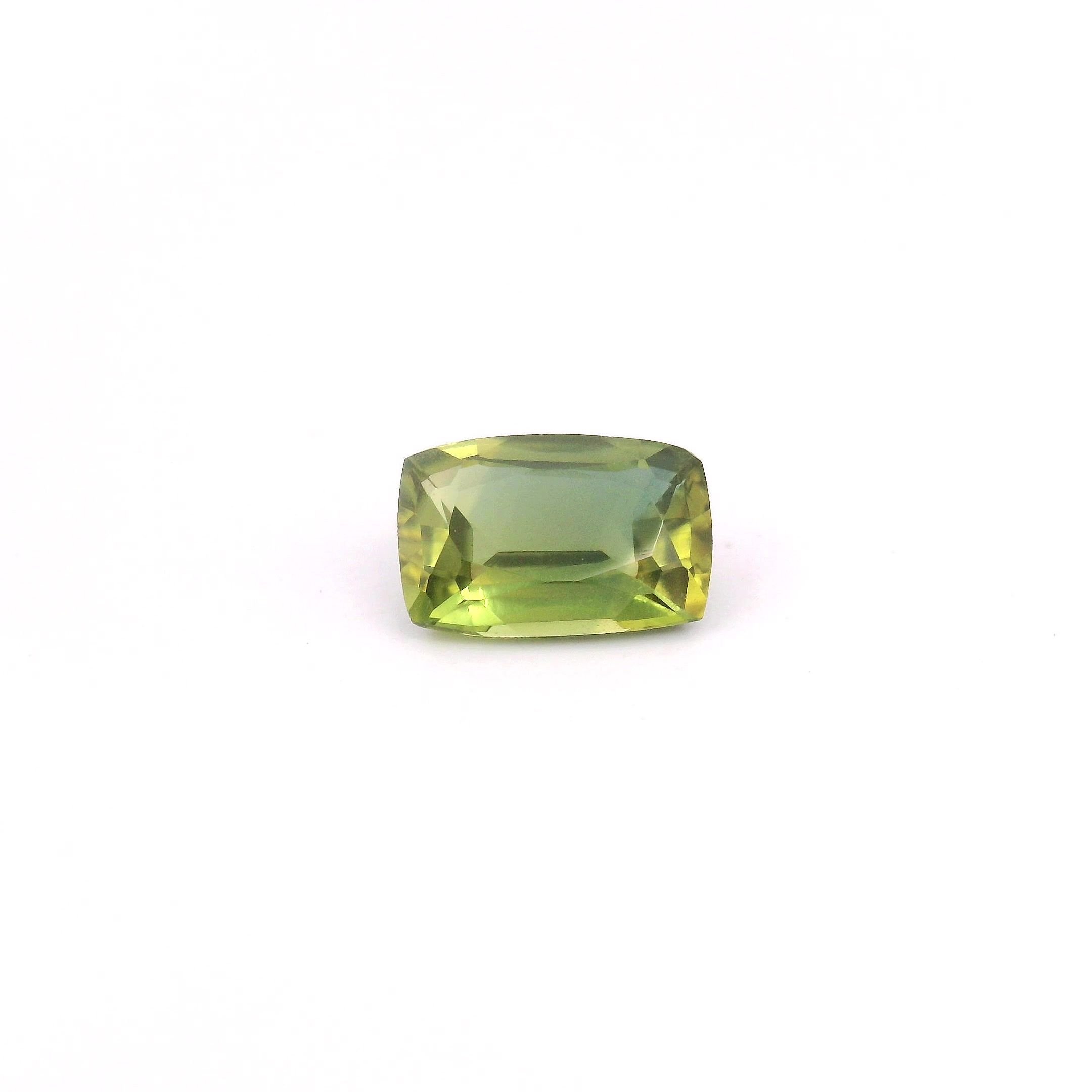 0.68 Carat Green Cushion Sapphire