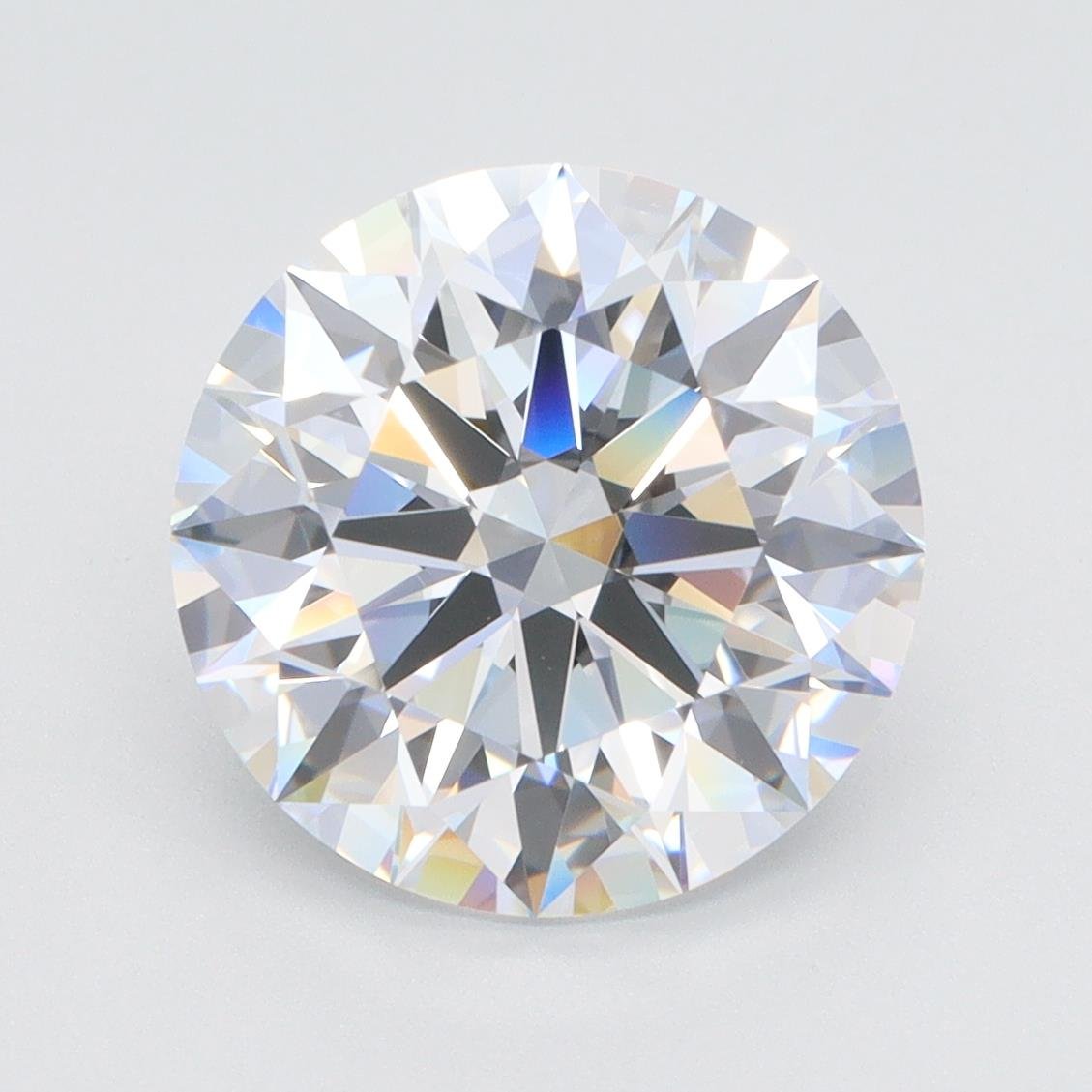 4.44ct D VVS1 Rare Carat Ideal Cut Round Lab Grown Diamond