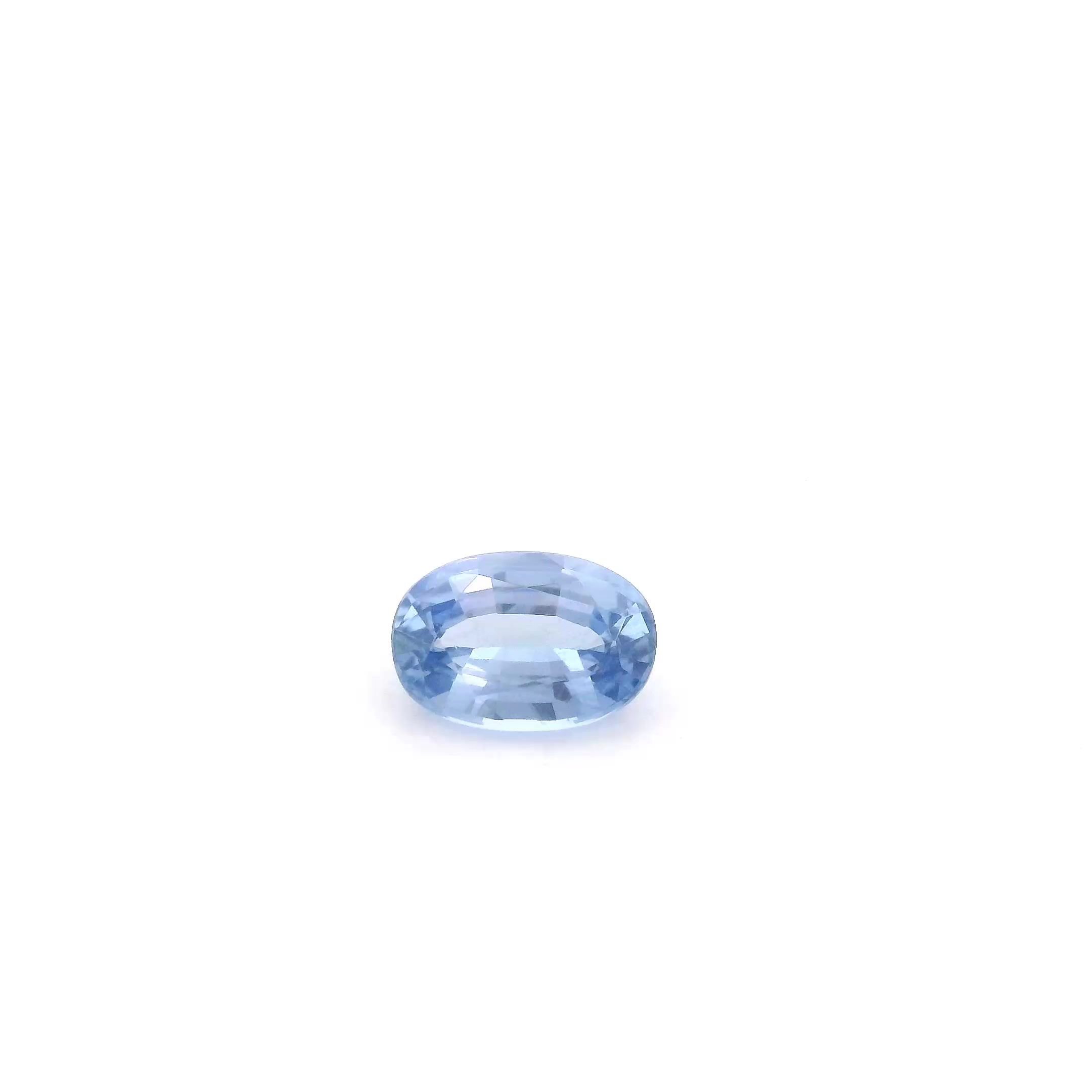 0.62 Carat Light Blue Oval Sapphire
