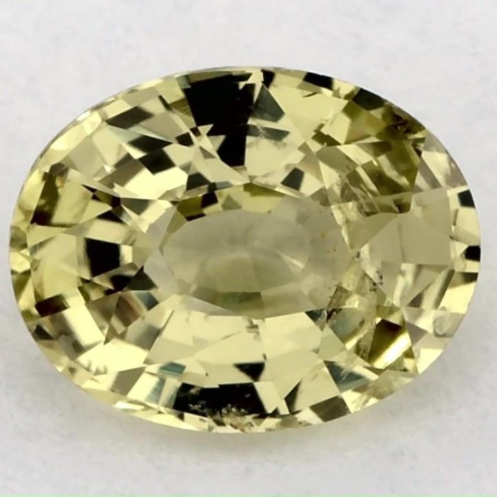 1.50 Carat Yellow Oval Sapphire