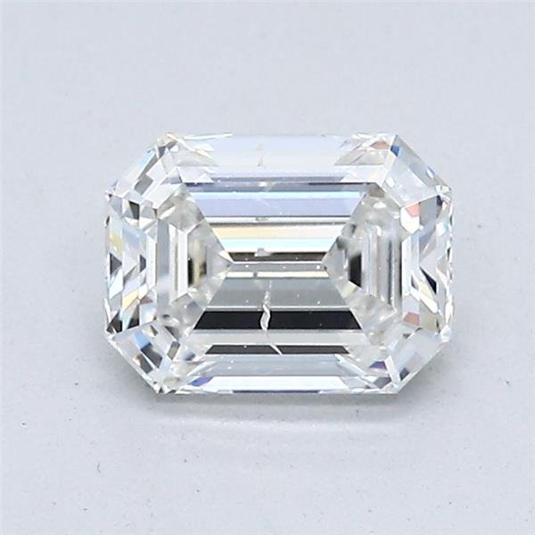 1.02ct G SI2 Rare Carat Ideal Cut Emerald Diamond